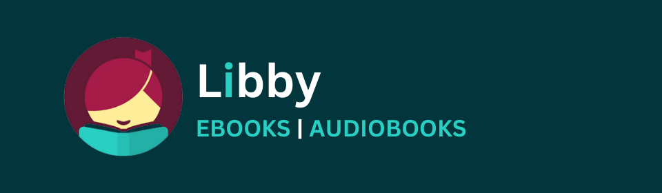 Libby Logo and link to library Libby page.
